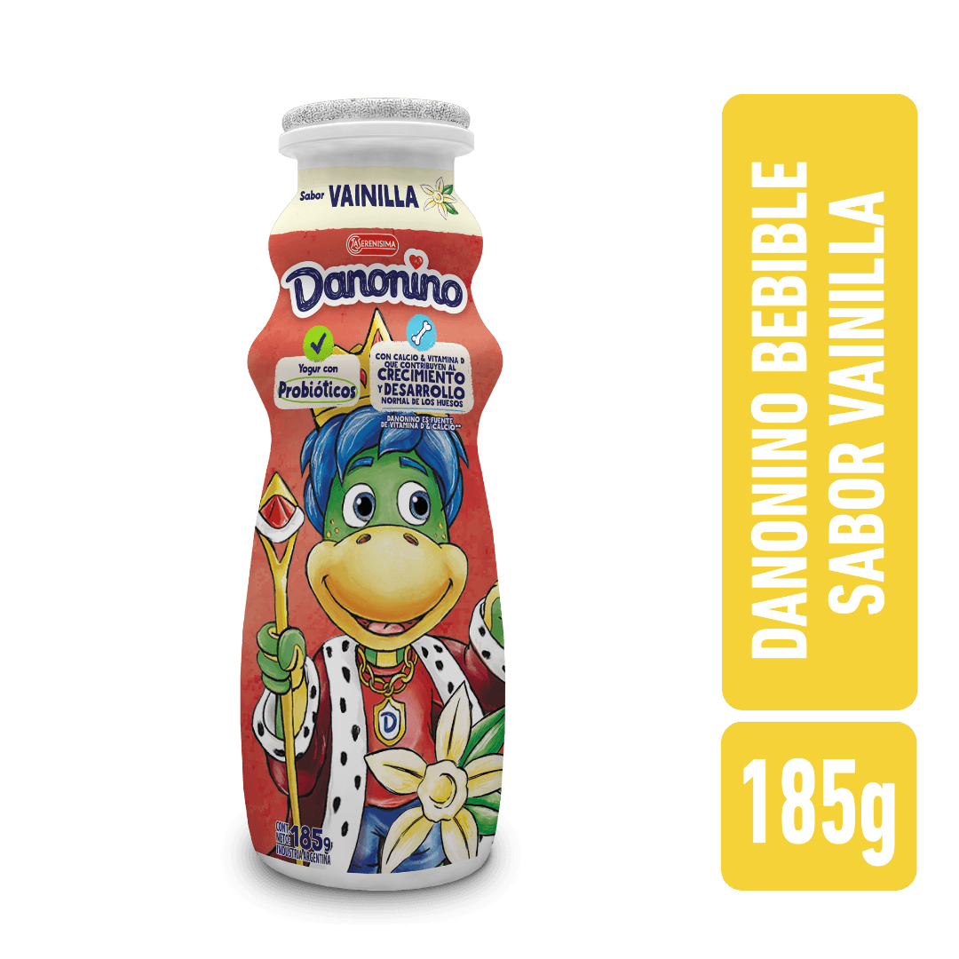 Yogur Danonino Bebible Sabor Vainilla 185 Gr.