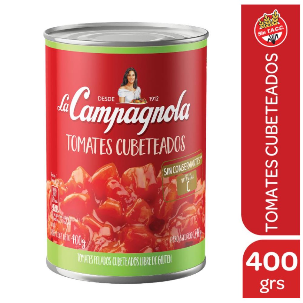 Tomate Cubeteado La Campagnola 340 Gr.