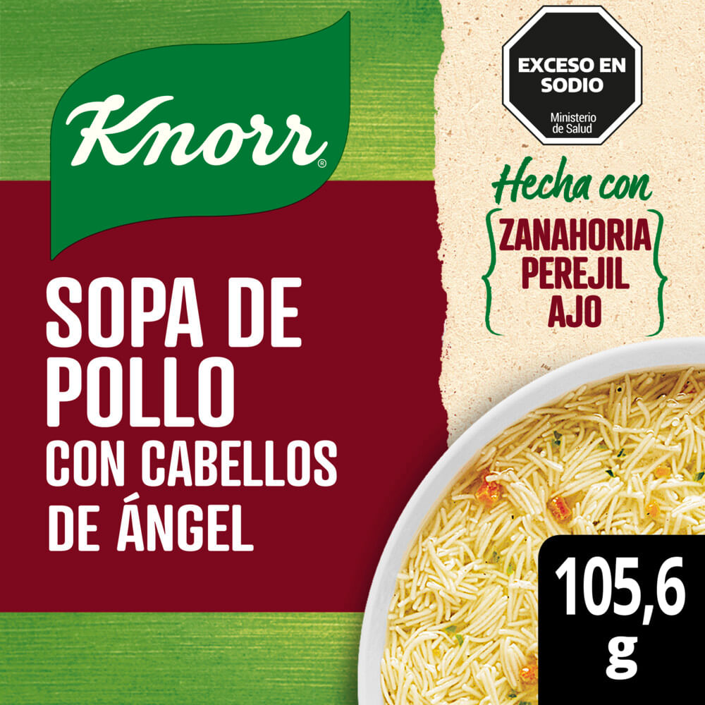 Sopa De Pollo Knorr Con Cabellos De Ángel 105.6 Gr.