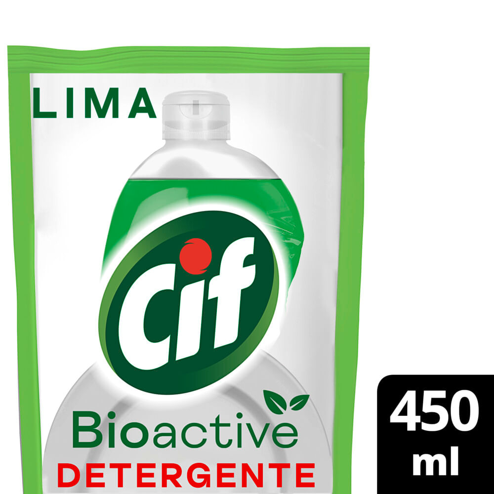 Detergente Cif Bioactive Lima Doypack 450 Ml.