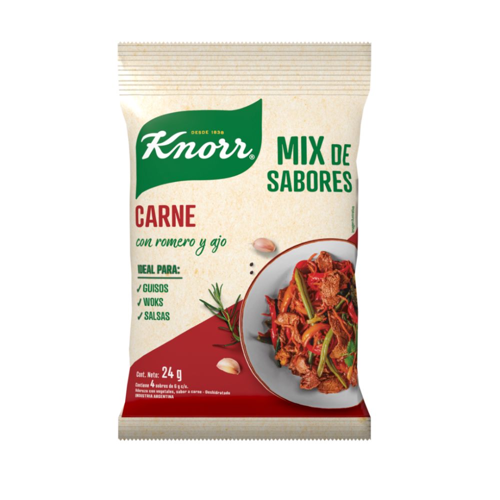 Mix De Sabores Carne Romero Ajo Knorr 24 Gr.