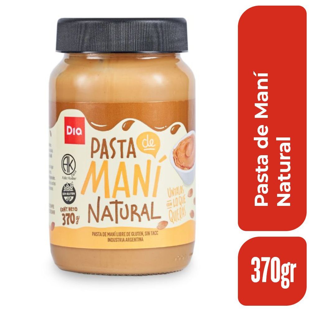 Pasta De Mani Natural Dia 370 Gr.