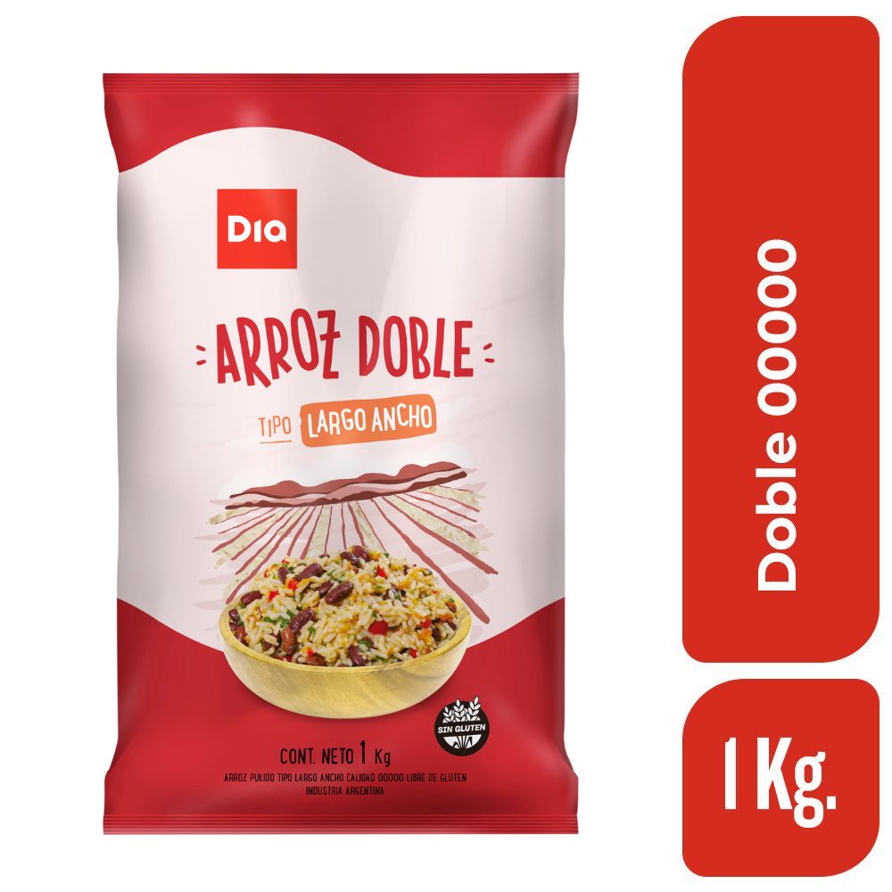 Arroz Blanco Doble Calidad 0000 Dia 1 Kg.