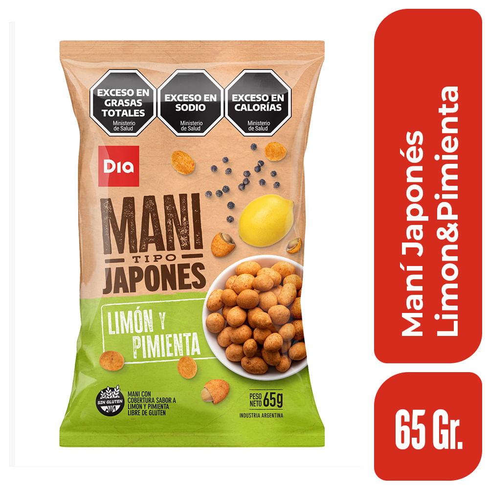 Maní Japonés Limon&Pimienta Dia 65 Gr.