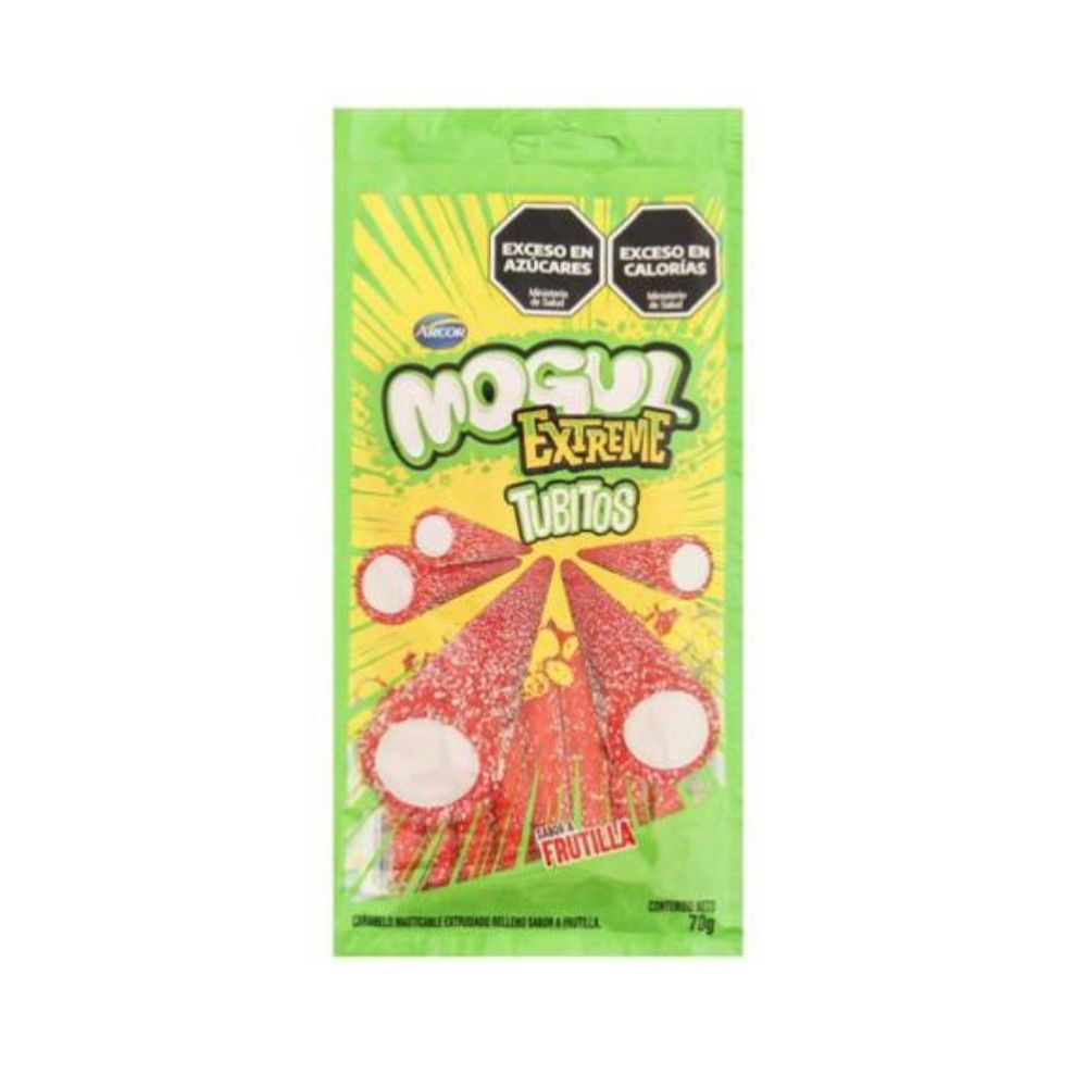 Tubitos Extreme Frutilla Mogul 70 Gr.
