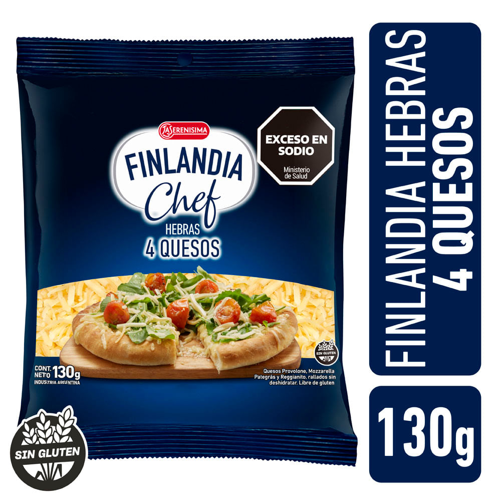 Queso Cuatro Quesos La Serenisima Finlandia Chef Hebras 130 Gr.