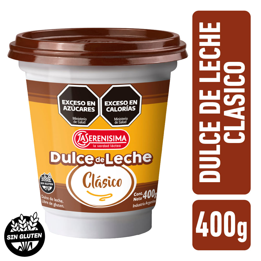 Dulce de Leche Clásico La Serenísima con calcio 400 Gr.