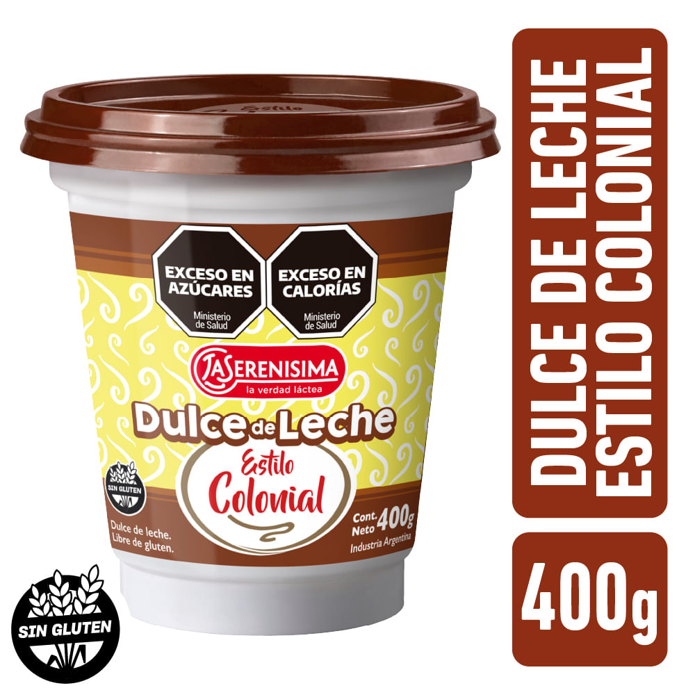 Dulce de Leche La Serenísima Colonial con Calcio 400 Gr.