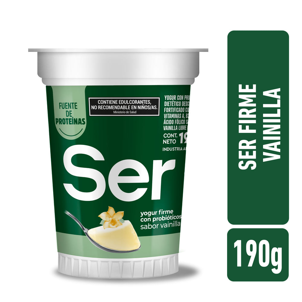 Yogur Firme Sabor Vainilla Ser 190 Gr.
