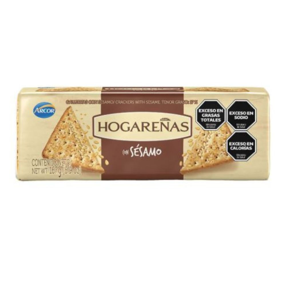 Galletas Saladas Con Sesamo Hogareñas 167 Gr.