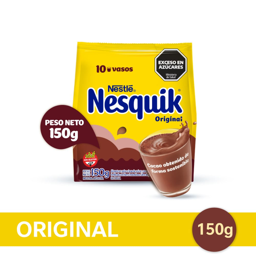 Nesquik Original Cacao En Polvo X 150 Gr.