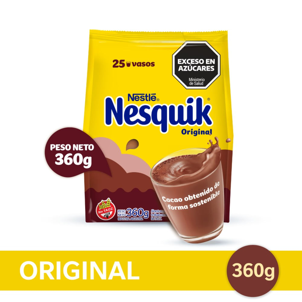 Nesquik Original Cacao En Polvo X 360 Gr.