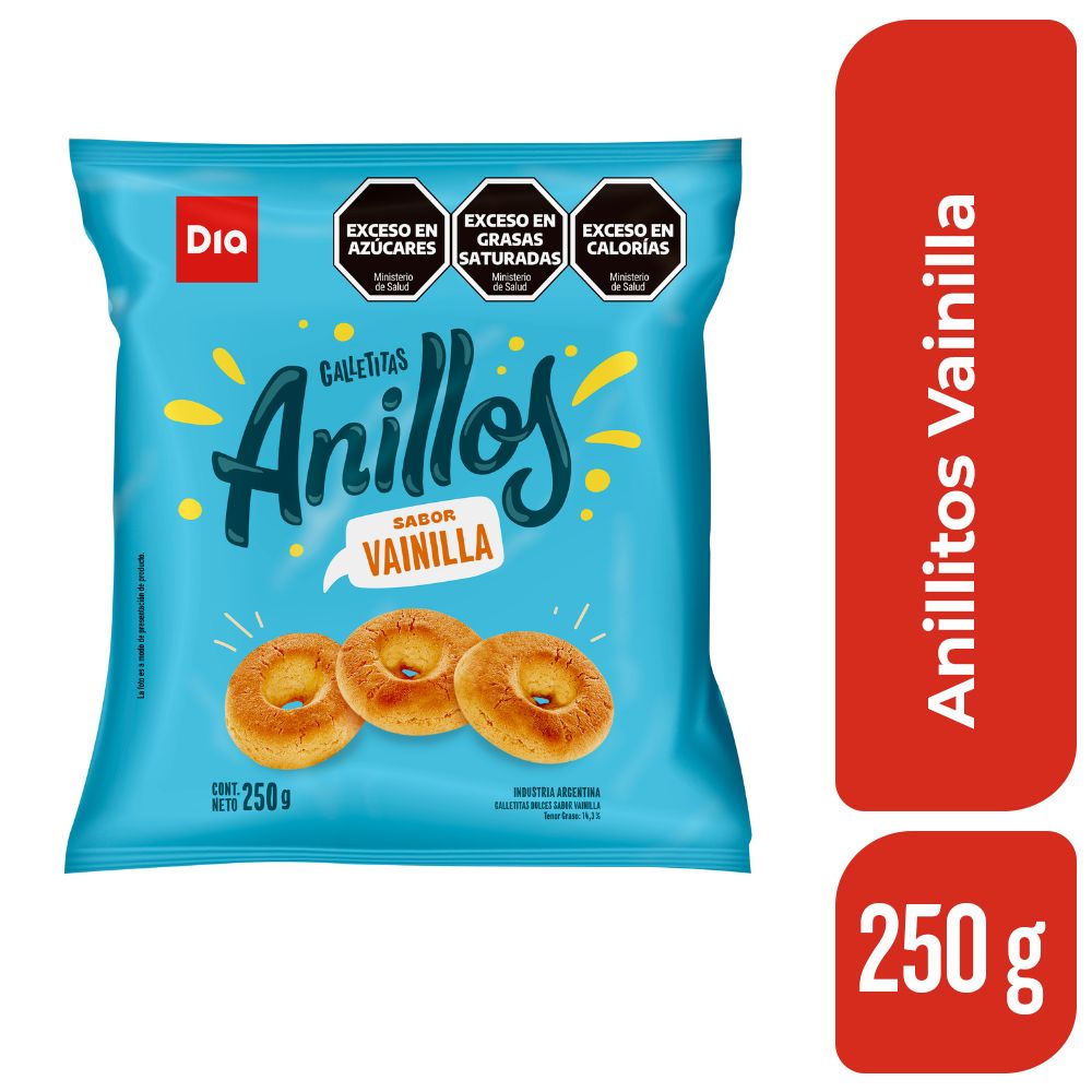 Galletitas Anillitos DIA Vainilla 250 Gr.