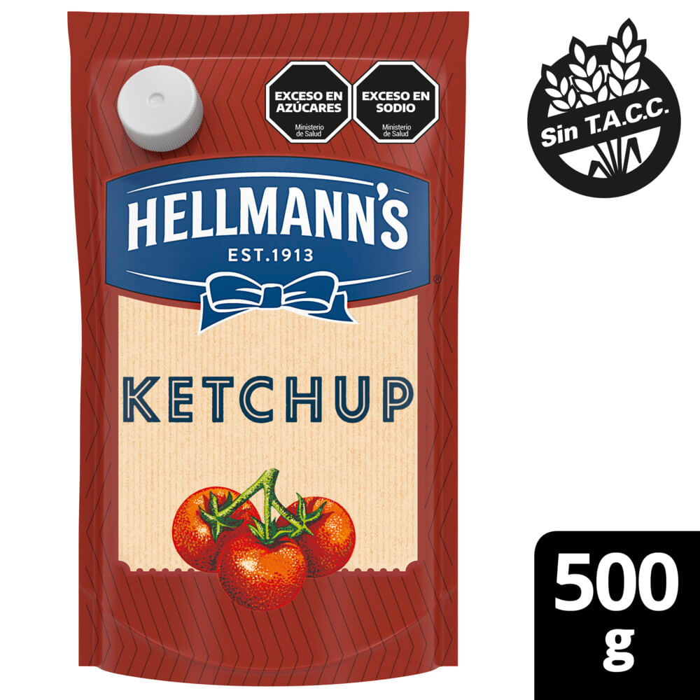 Ketchup Hellmanns Regular Doypack 500 Gr.