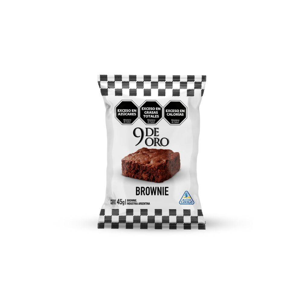 Alfajor Brownie 9 De Oro 45 Gr.