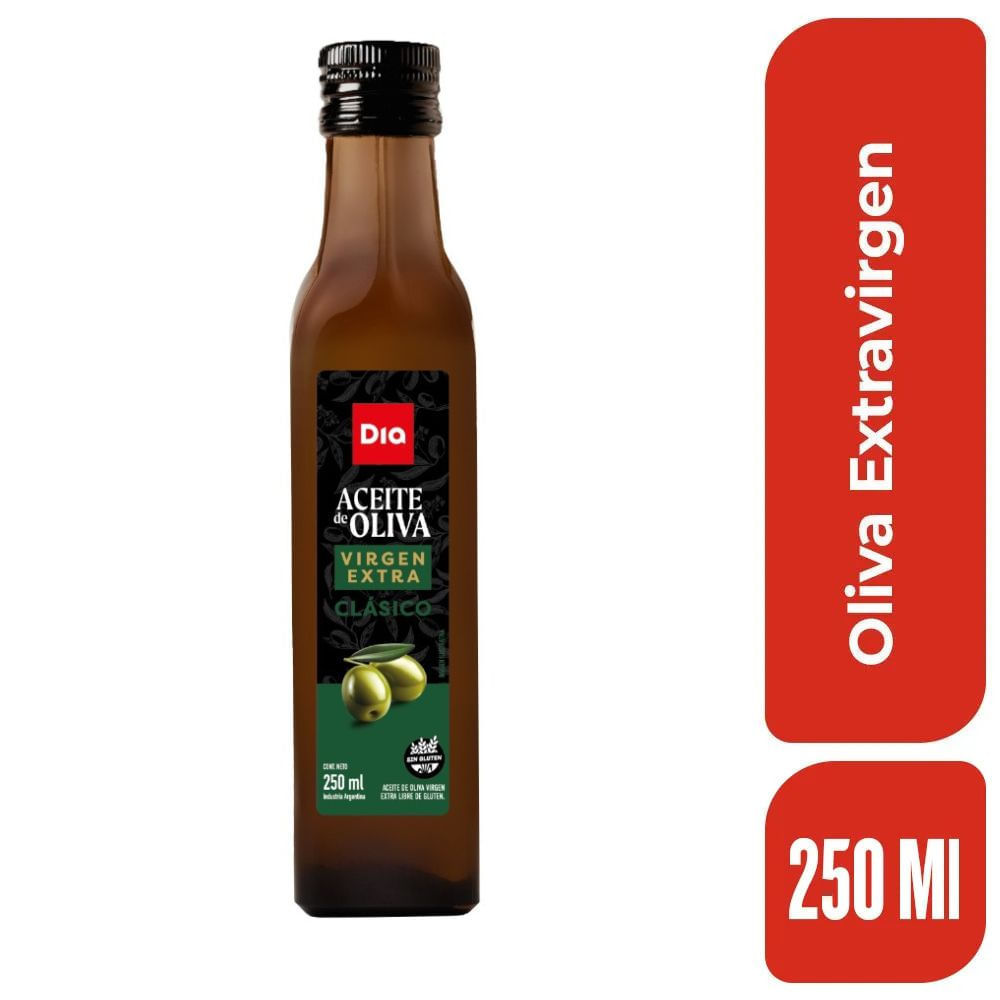 Aceite de Oliva Extra Virgen Envase De Vidrio Dia 250 Ml.