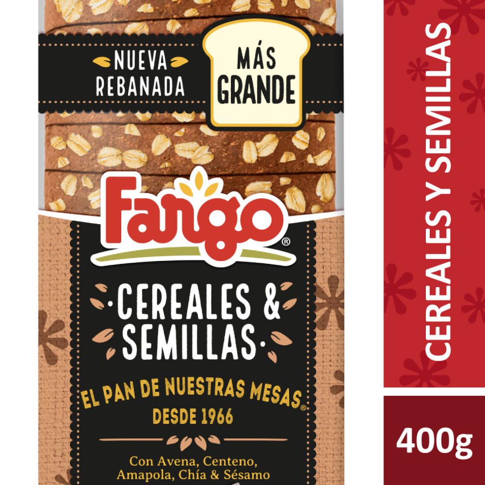 Pan con Cereales y Semillas Fargo 400 Gr.