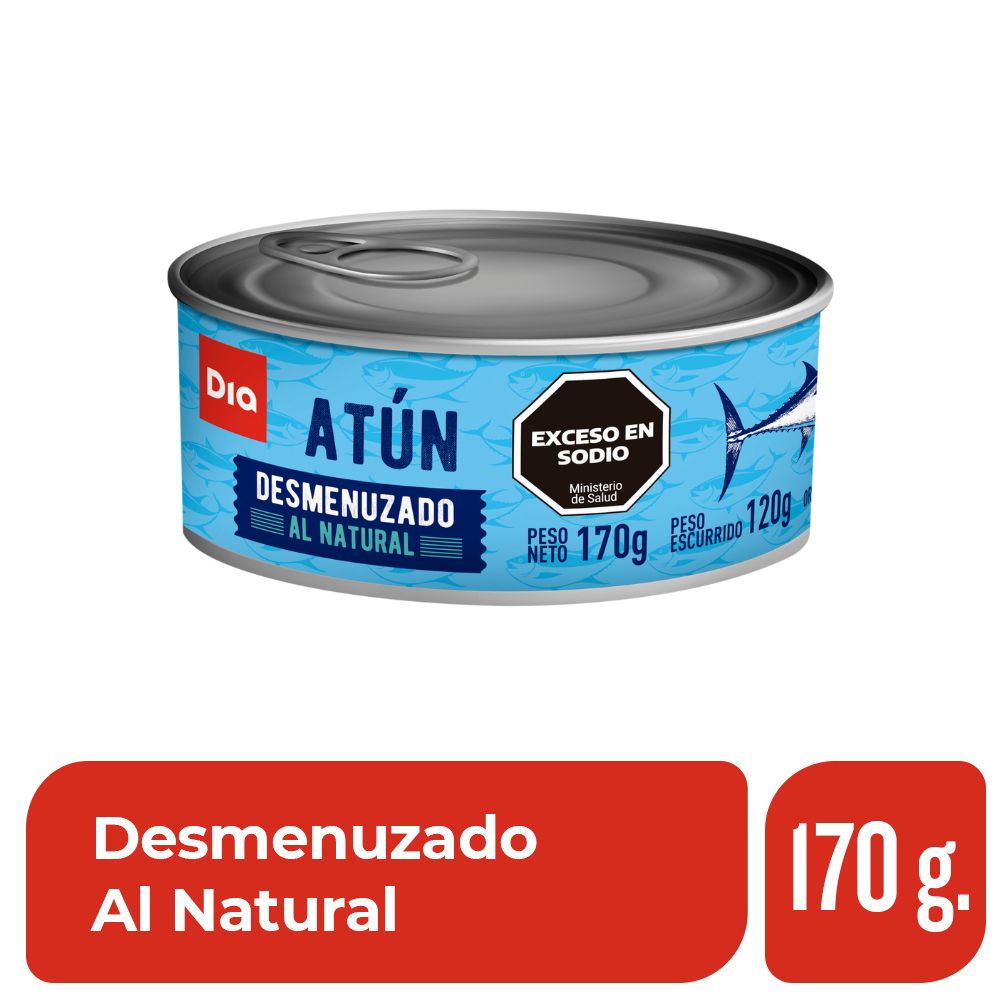 Atún Desmenuzado Al Natural Dia 170 Gr.