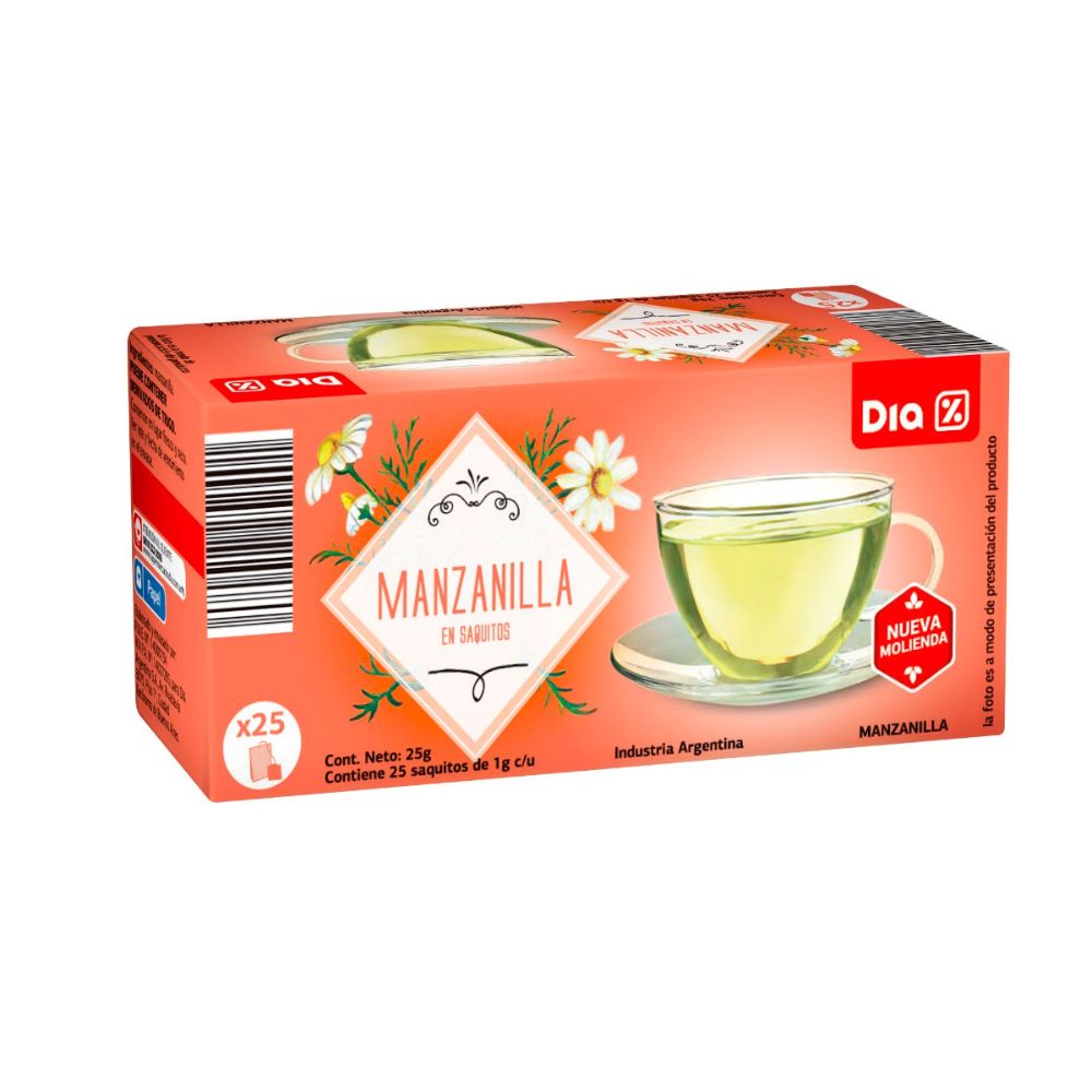 Té DIA Manzanilla Sin TACC 25 Un.