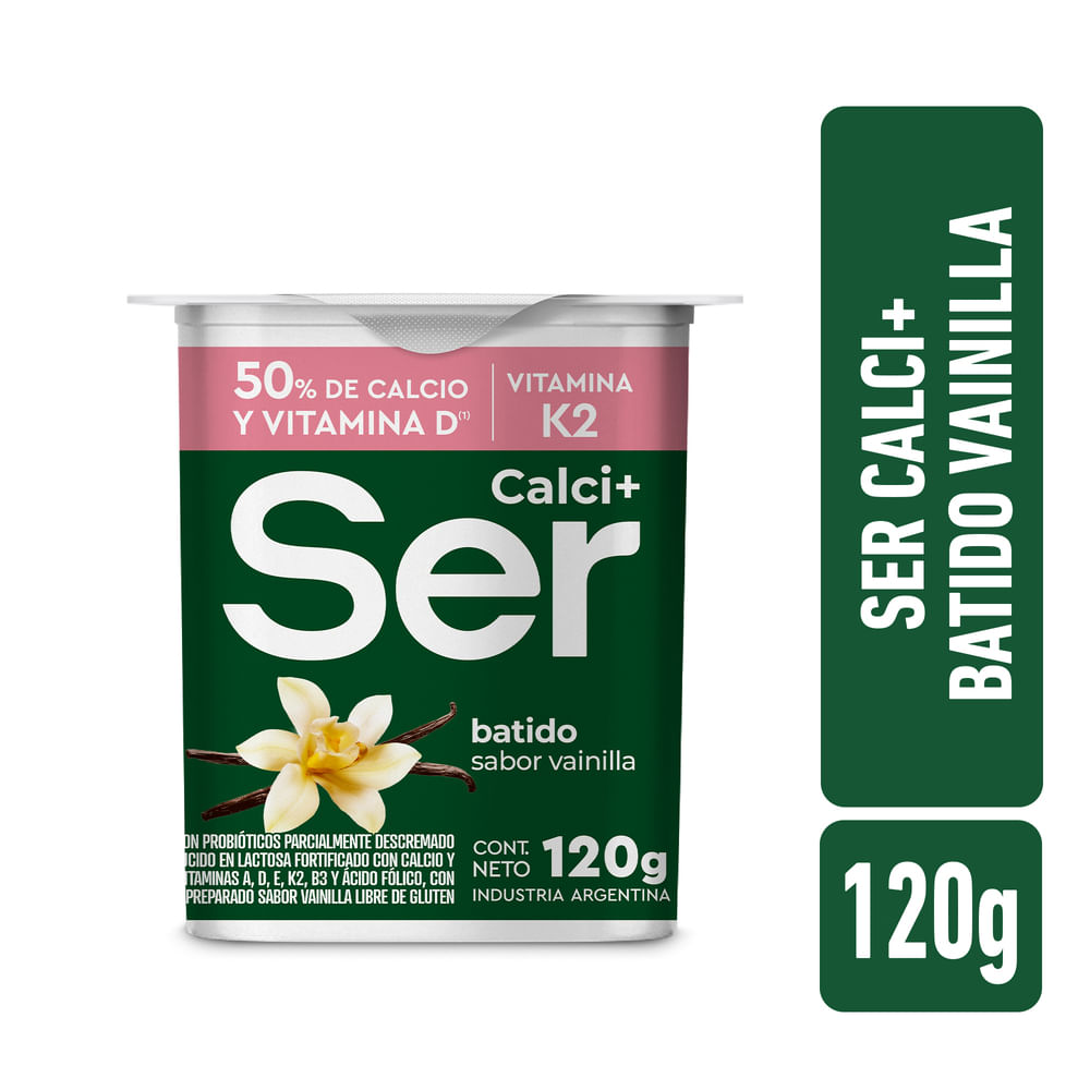 Yogur Batido Sabor Vainilla Ser Calci+ 120 Gr.