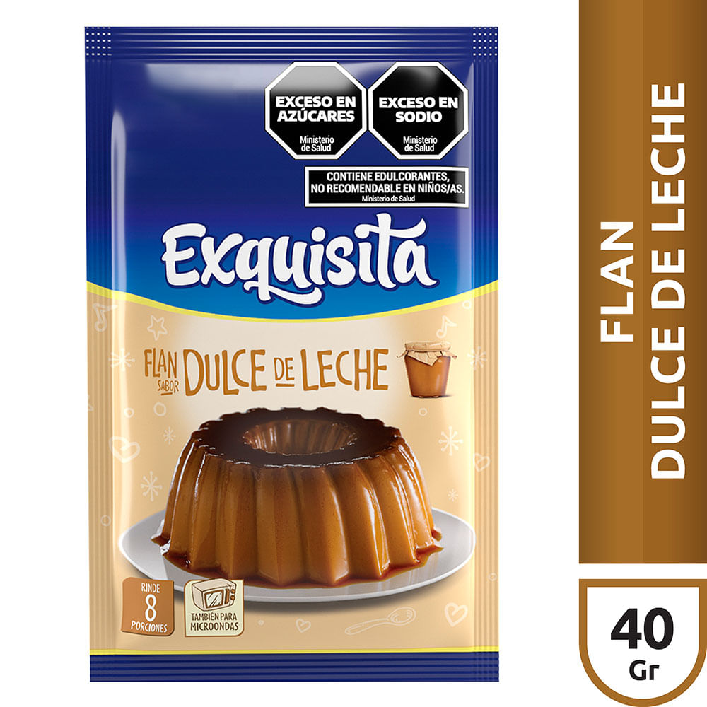 Flan en Sobre Exquisita Dulce de Leche 40 Gr.