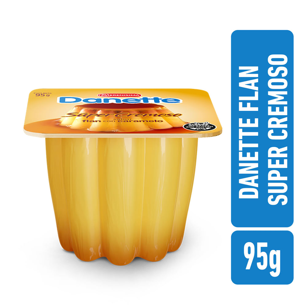 Flan Super Cremoso Con Caramelo Danette 95 Gr.