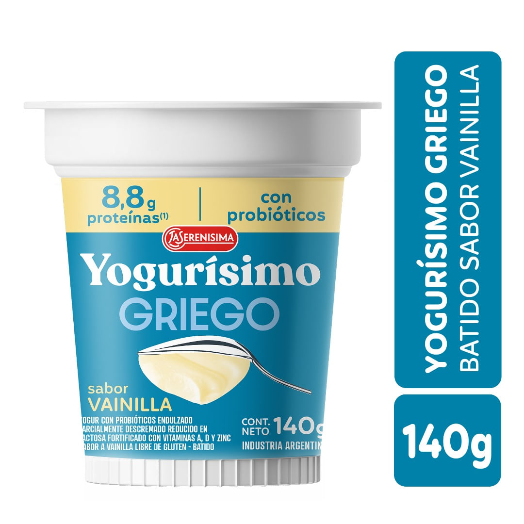 Yogur Griego Sabor Vainilla Yogurísimo 140 Gr.