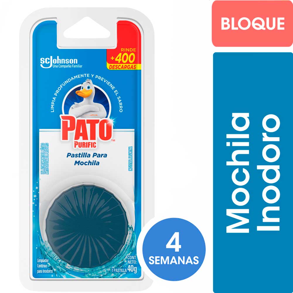 Limpiador Inodoro Bloque para Mochila Pato Marina 40 Gr.