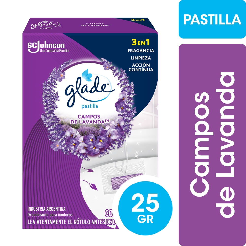 Limpiador Inodoro Pastillas Glade Lavanda 25 Gr.