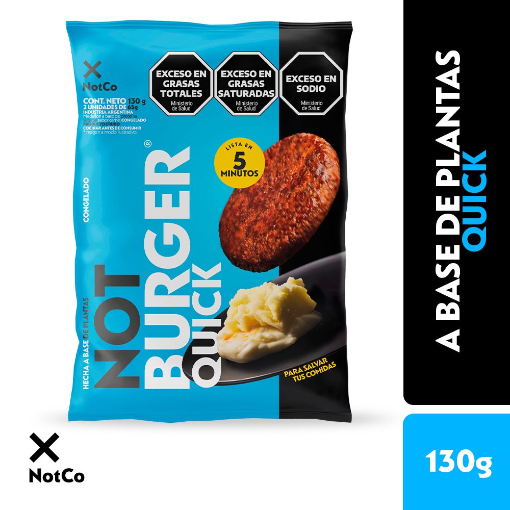 Medallon NotBurger Quick NotCo 130 Gr.