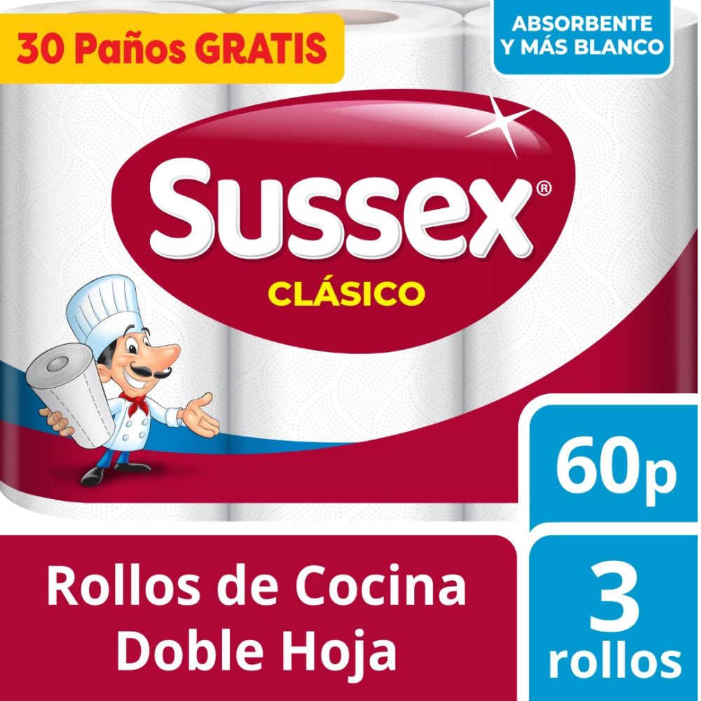 Rollo Cocina Absorcion Mas Blanco Sussex 3 Ud.