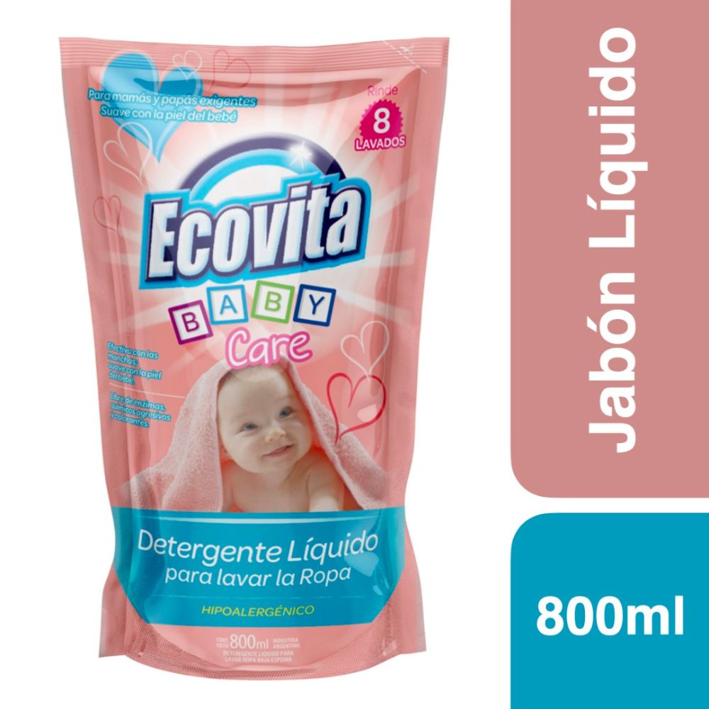 Detergente Liquido Para Ropa Baby Care 800 Ml