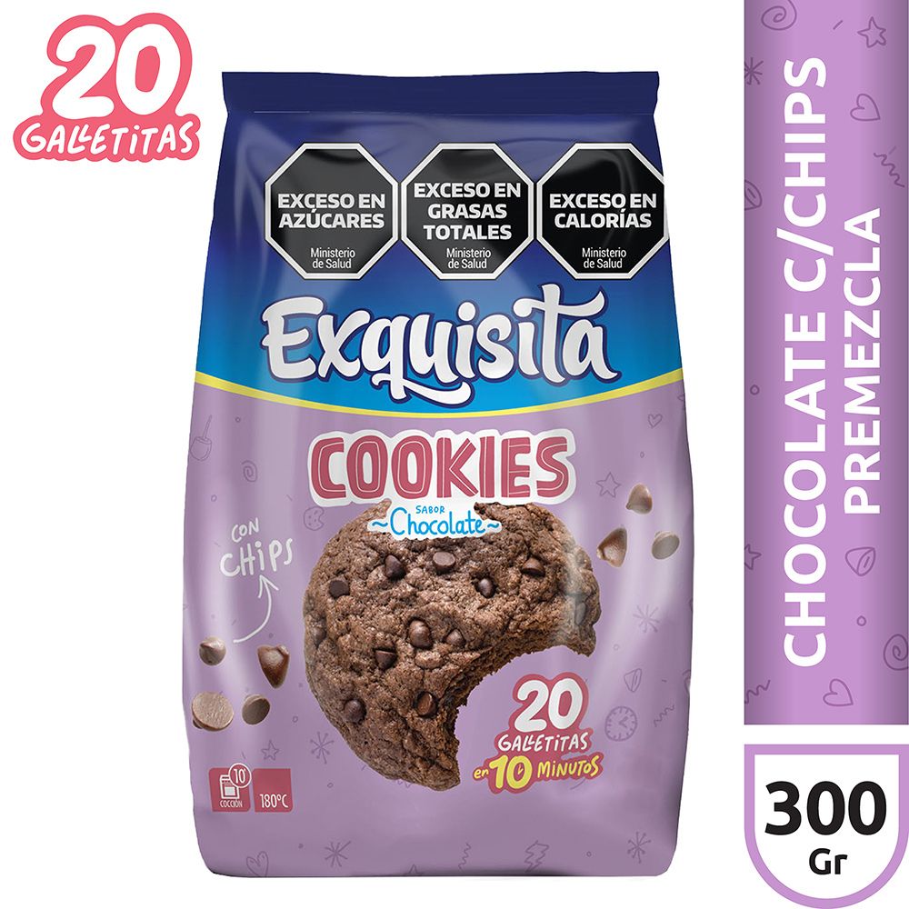 Premezcla Exquisita Cookies con Chips de Chocolate 300 Gr.