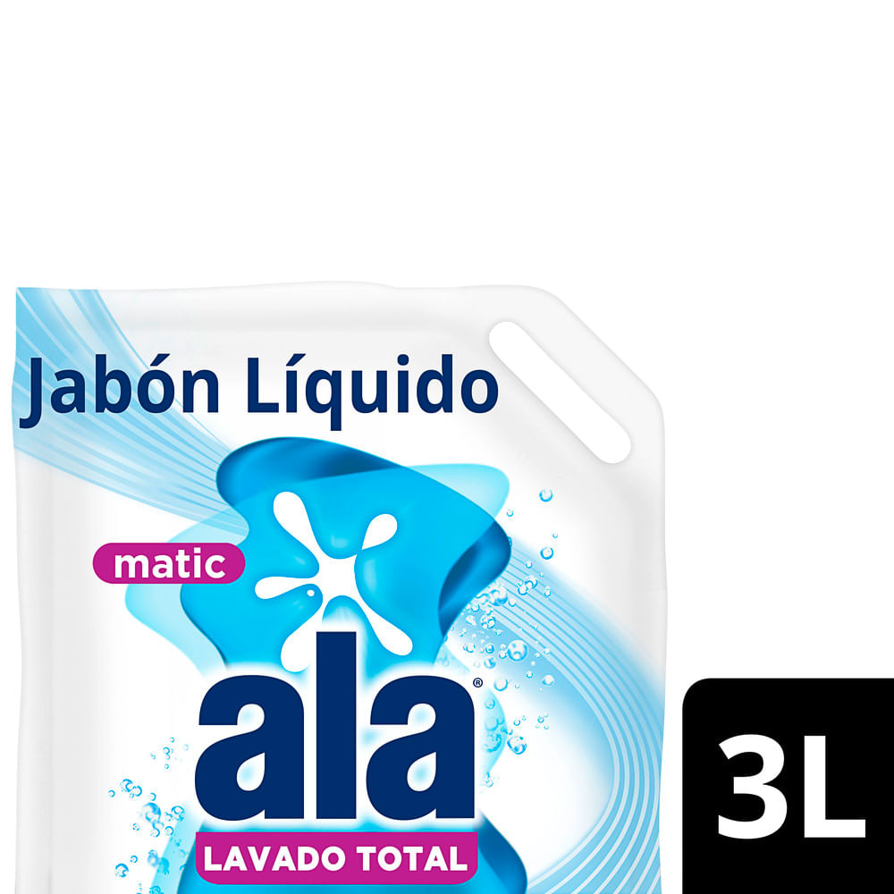 Jabón Liquido Ala Matic Maxima Blancura 3 Lt.