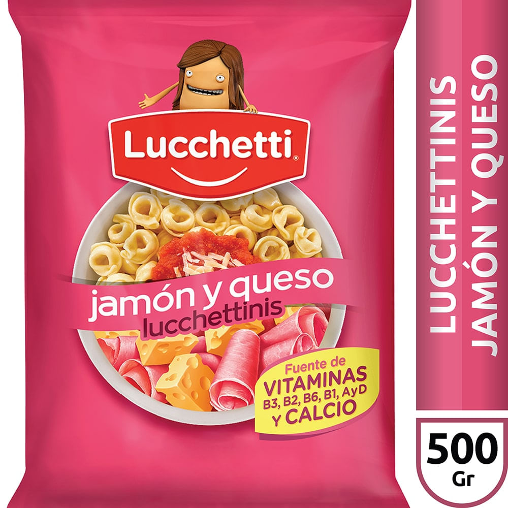 Capelettini Jamon y Queso Lucchetti 500 Gr.