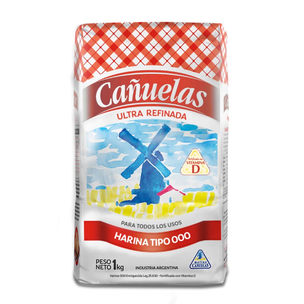 Harina 000 CaÃ±uelas Ultra Refinada 1 Kg.