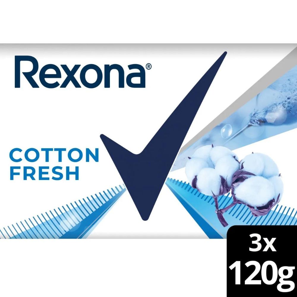 JabÃ³n De Tocador Cotton Fresh 120 Gr Rexona 3 Ud.