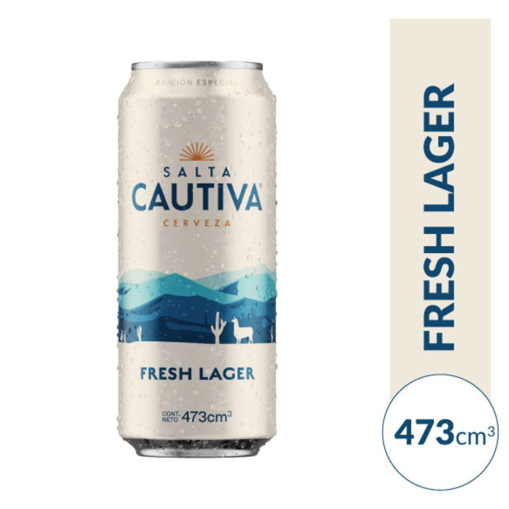 Cerveza Fresh Lager Salta Cautiva 473 Ml.