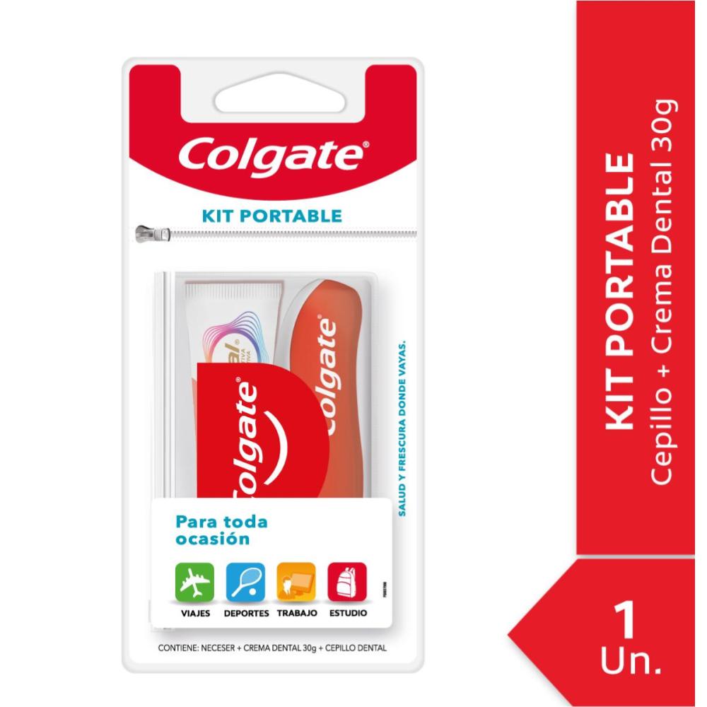 Kit Portable Colgate Total Original Mint Cepillo De Dientes + Pasta Dental 30 Gr.