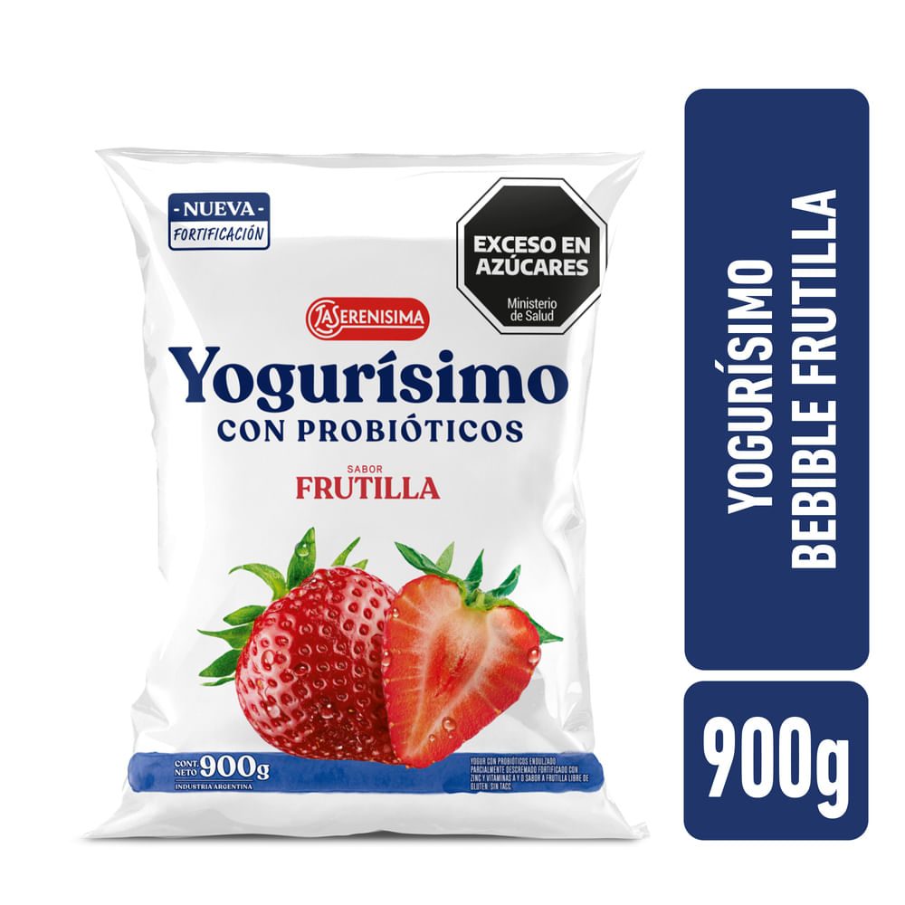 Yogur bebible frutilla Yogurisimo 900 Gr.