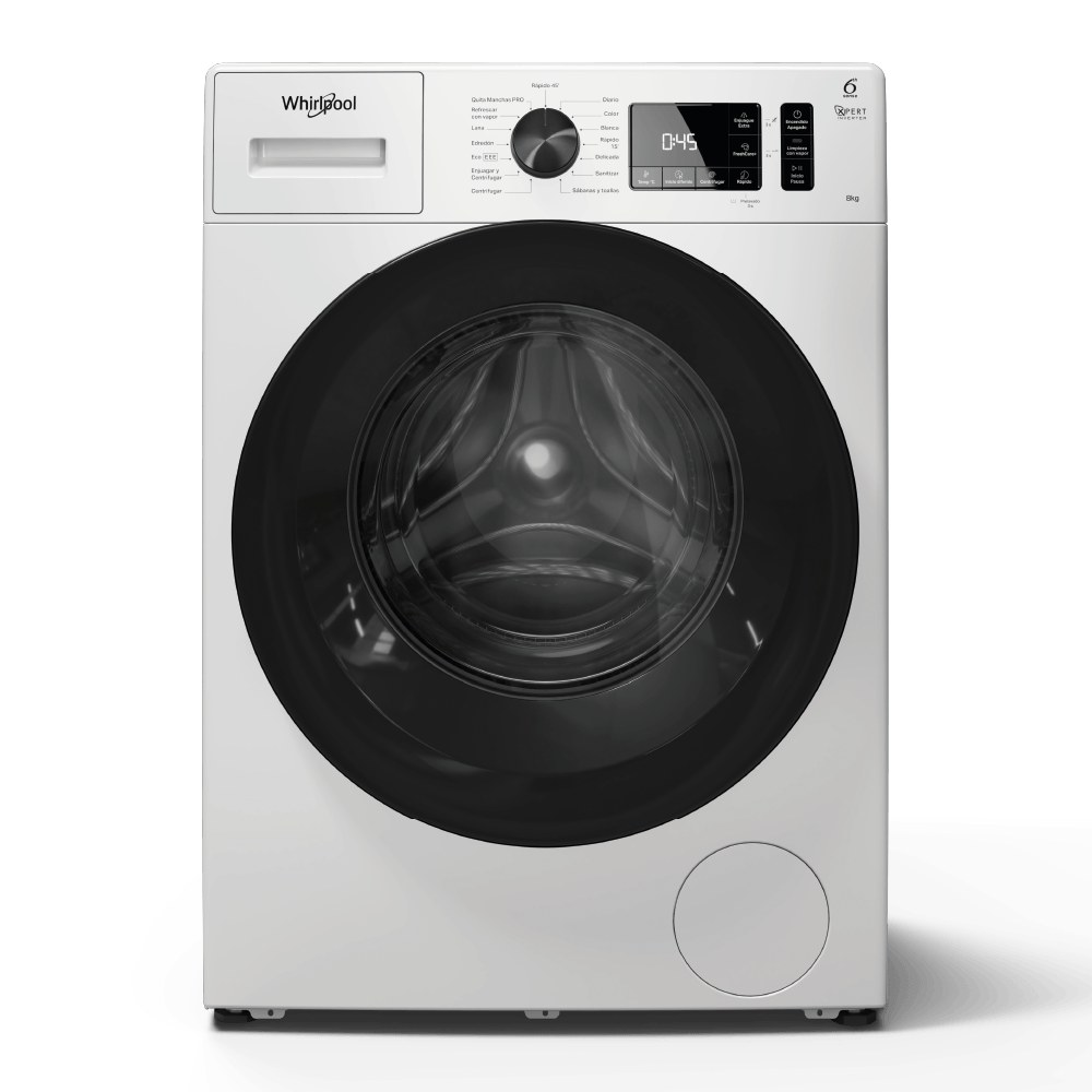 Lavarropas Whirlpool Carga Frontal 8 kg - 1200 rpm Blanco Inverter WNQ80BBDNA