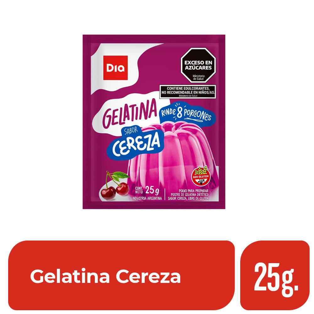 Gelatina Cereza Dia 25 Gr.