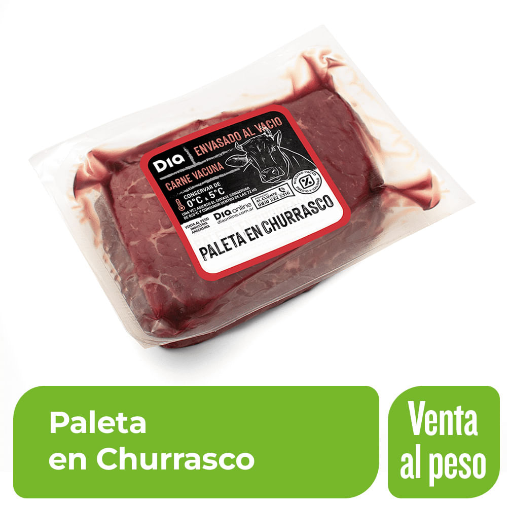 Paleta en Churrasco Envasado al VacÃ­o x Kg.