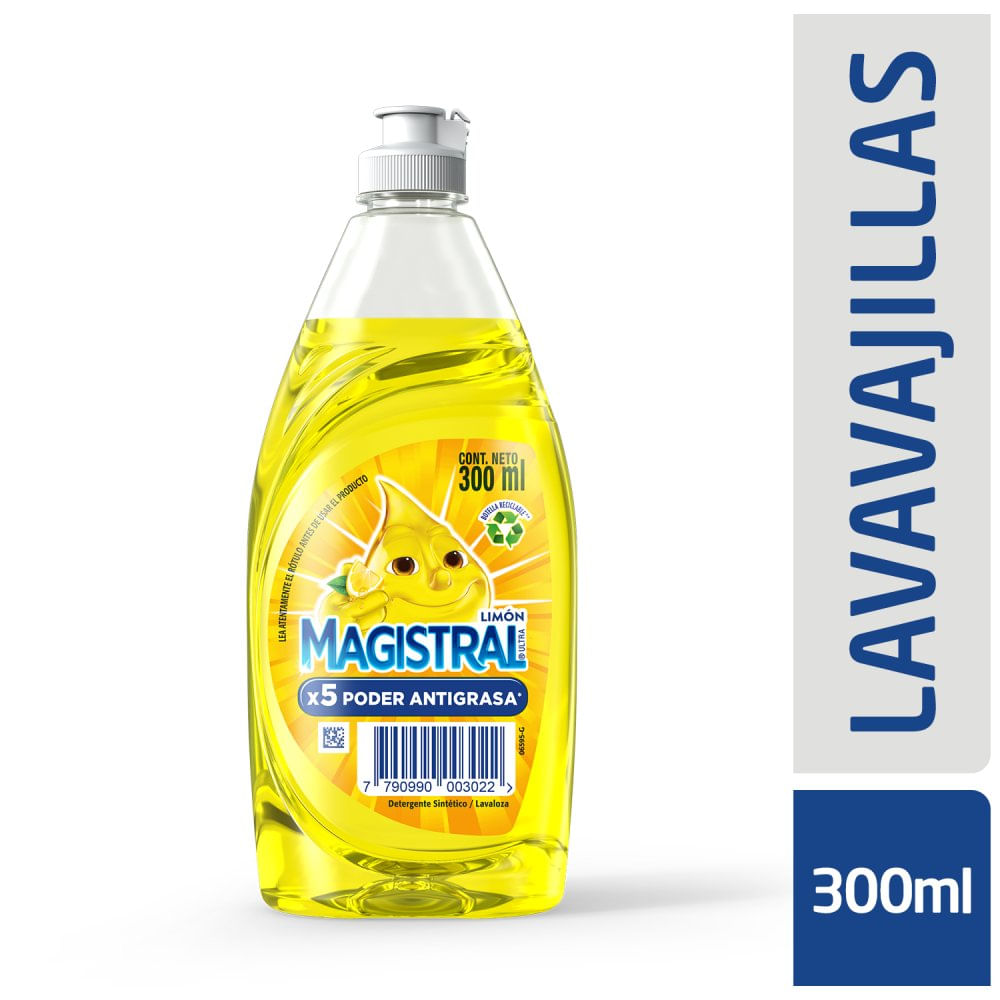 Detergente Magistral Ultra Limon Botella 300 Ml.