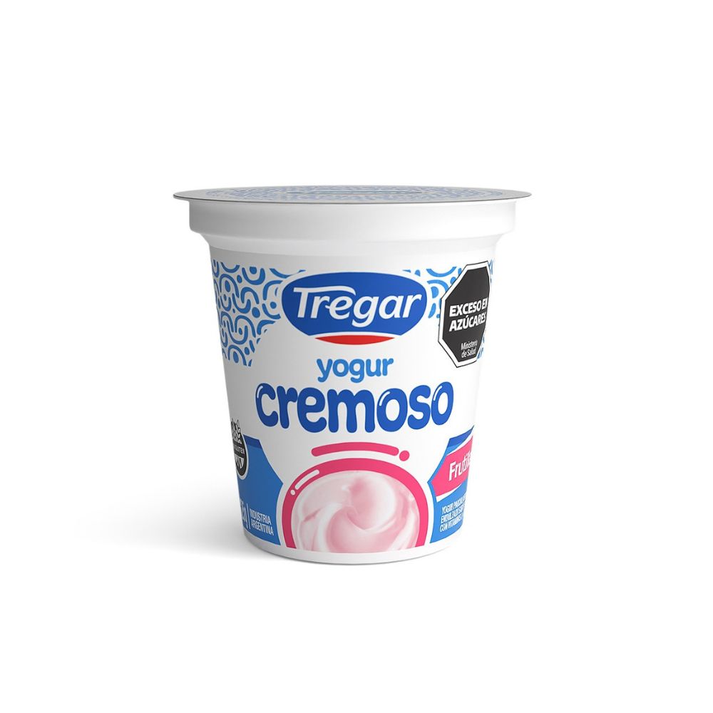 Yogur cremoso entero frutilla Tregar 125 Gr.