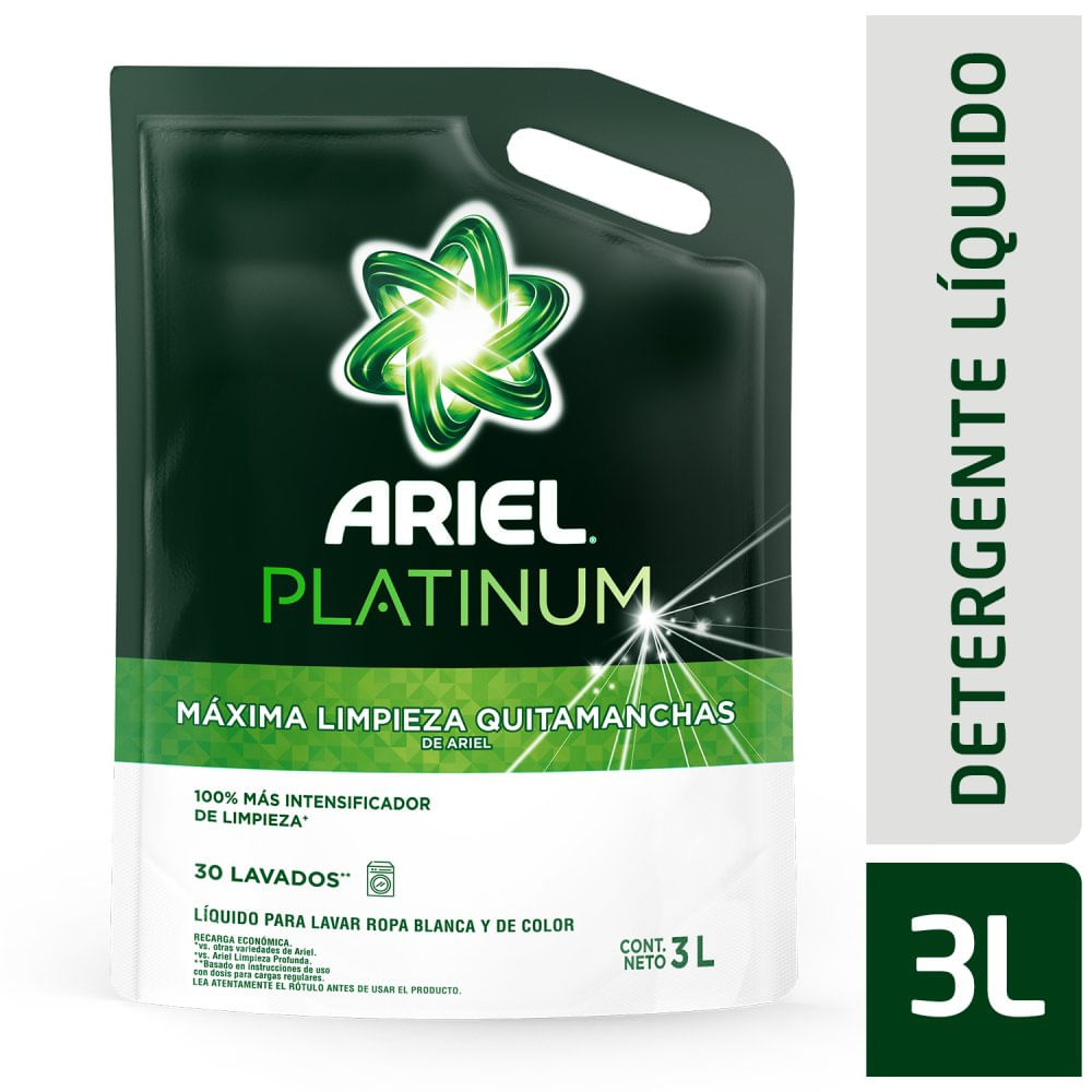 Jabon Liquido Para Ropa Ariel Platinum Doypack 3 Lt.