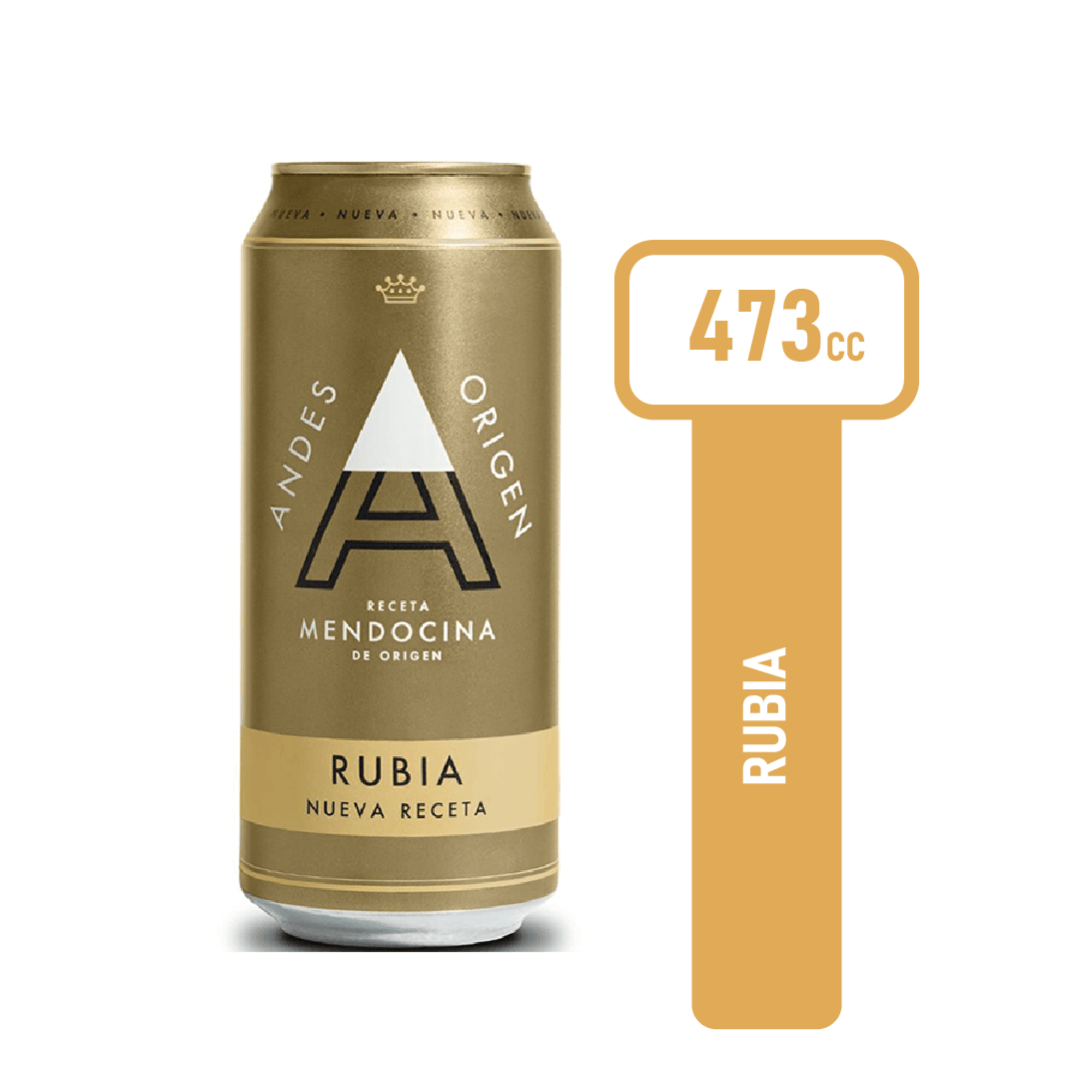 Cerveza Andes Rubia en lata 473 Ml.