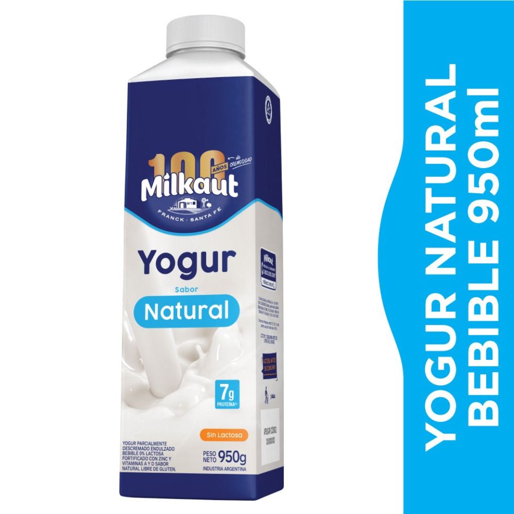 Yogur Bebible Natural Milkaut 950 Gr.