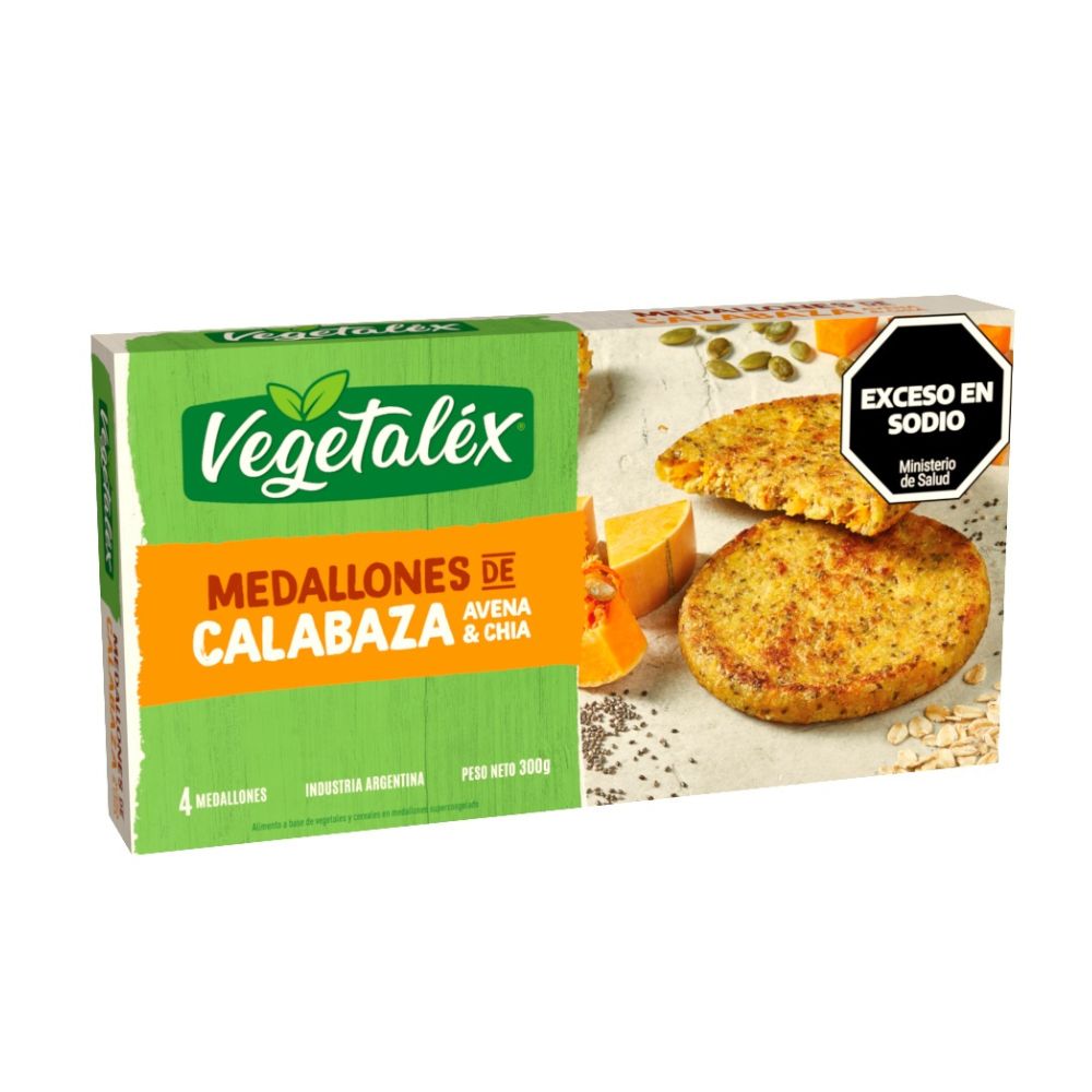 Medallón Vegetalex Calabaza, Avena y Chía 300 Gr.