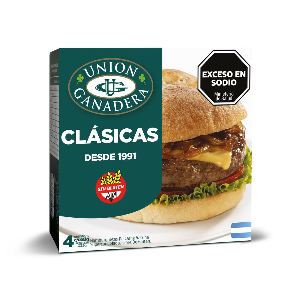 Hamburguesa X 4 Ud Unión Ganadera 332 Gr.